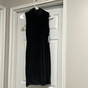 Black velvet dress